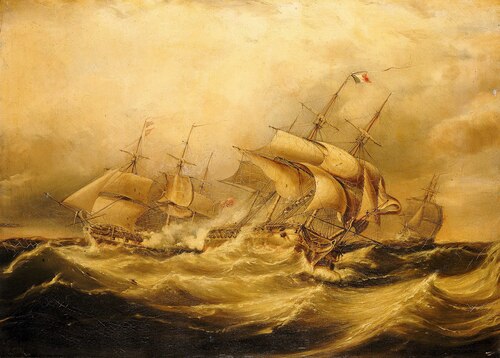 Destruction of the 'Droits de l'Homme', 13 January 1797, 1850, Ebenezer Colls