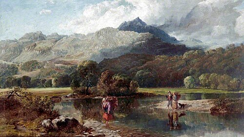 The Ford near Pont Aberglaslyn, 1859, John Mogford