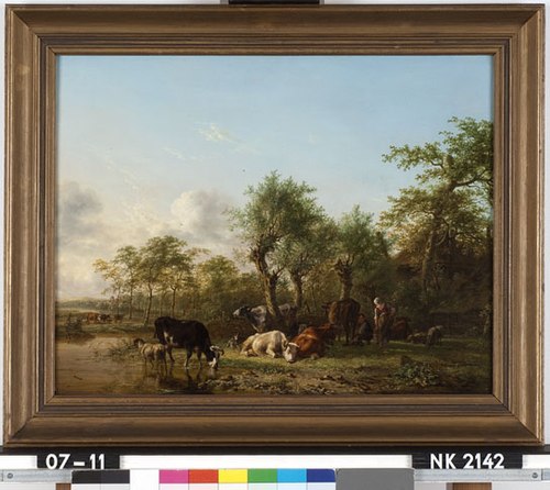 Landschap met koeien en melker, 1807, Jan Kobell