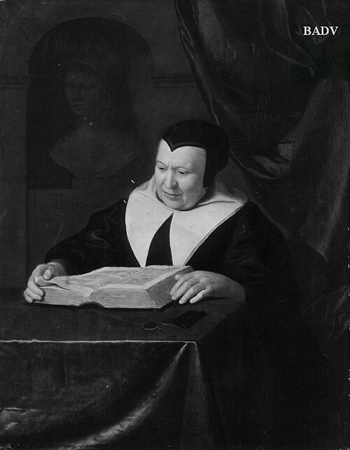 Alte Frau mit Buch, 1690, Jan Tilius