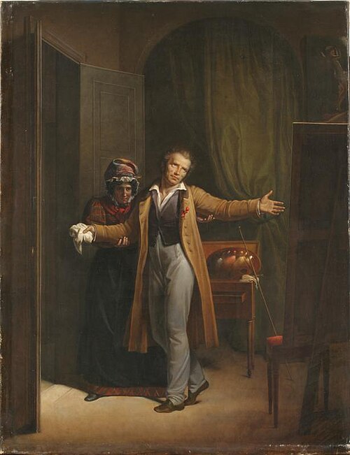 Les Adieux de Girodet à son atelier, 1826, Alexandre Menjaud