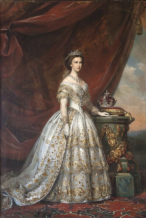 Portét císařovny Alžběty, zvané Sisi, 1857, Josef Neugebauer