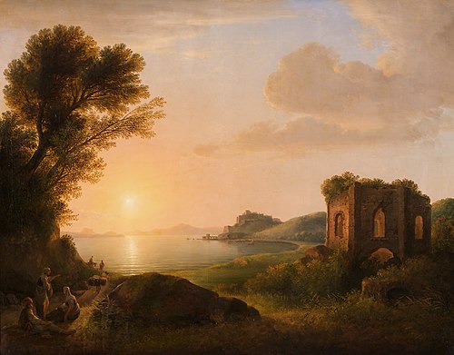Sonnenuntergang auf Capri, 1807, Lorenz Adolf Schönberger