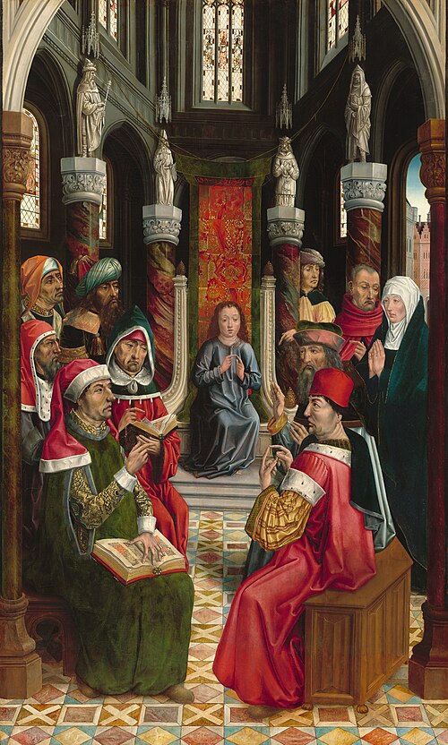 Christ among the Doctors, 1495, Maître des rois catholiques