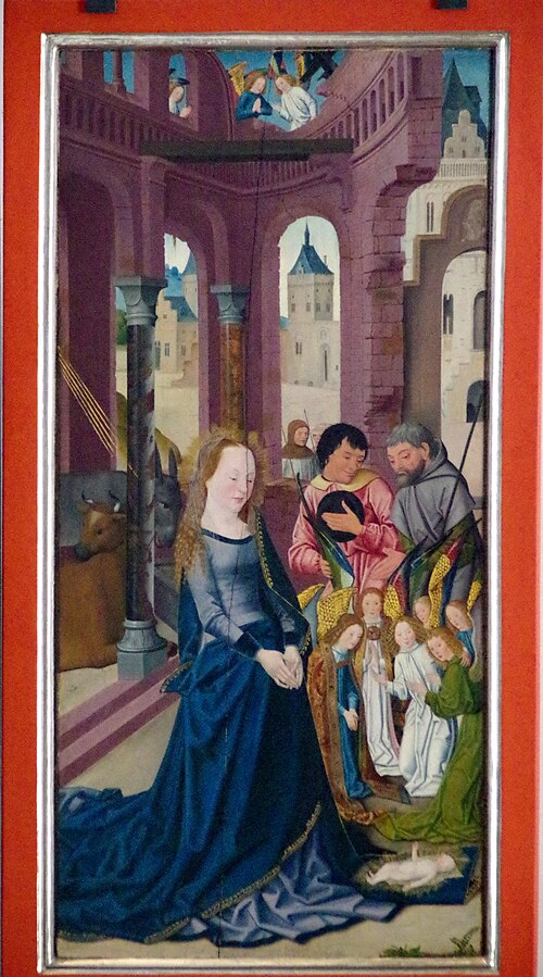 Anbetung der Hirten/Verkündigung, 1480, Maître de la Sainte Parenté le Jeune