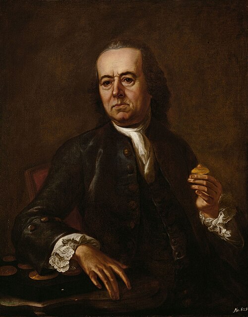 Valentin-Jameray Duval mit einer Nummothek, Halbfigur, , Franz Messmer