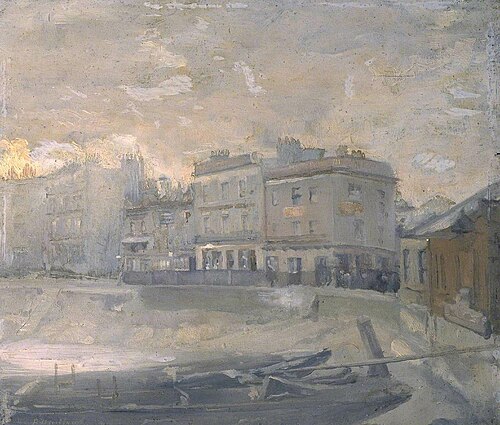 Barges, Chelsea Riverside, the ‘Eighties, 1887, Paul Fordyce Maitland