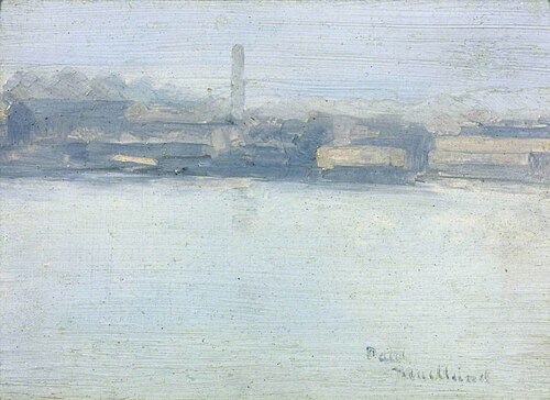 Warehouse Across the River, 1886, Paul Fordyce Maitland