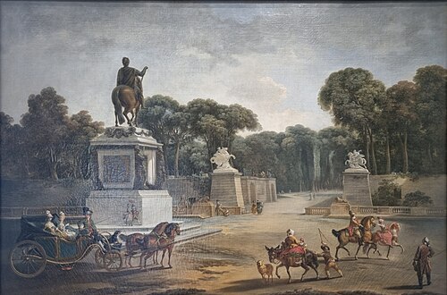 L'entrée des Tuileries vue de la place Louis XV à Paris, 1775, Jacques-Philippe-Joseph de Saint-Quentin