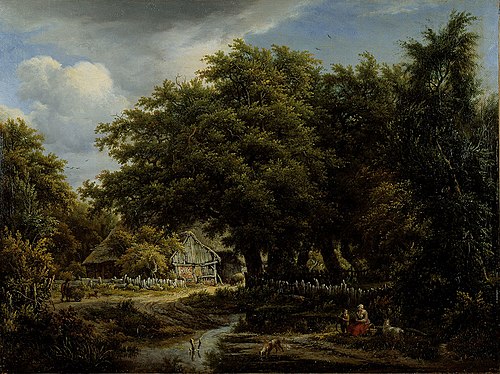 Ferme entre les arbres, 1789, Egbert van Drielst