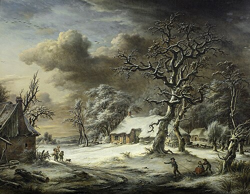 Drents winterlandschap, 1814, Egbert van Drielst