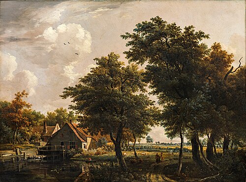Landscape with Watermill, , Egbert van Drielst
