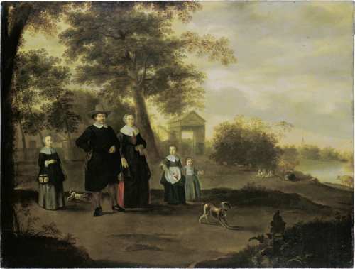 The Family of Preacher Reinier Halma in Langerak on the Lek, 1652, Jacob Muller