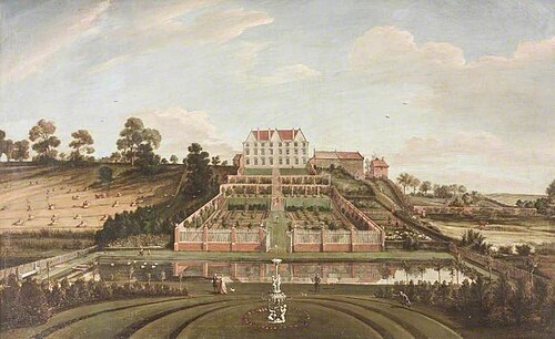 Dutch Mansion with Garden, 1730, Johann Baptiste Bouttats