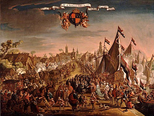 The Arrival of Charles II at The Hague, 15 May 1660, 1738, Johann Baptiste Bouttats