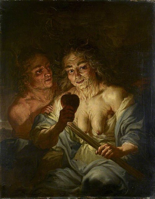 An old Woman holding a Heart: 'Envy', 1642, Jacques de l'Ange