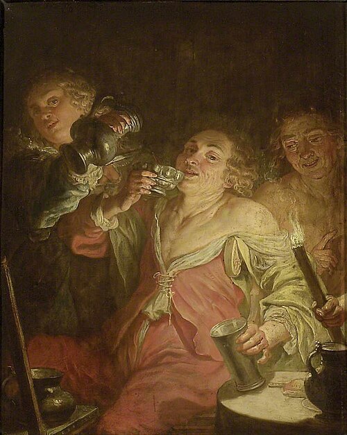A Man drinking: 'Gluttony', 1642, Jacques de l'Ange