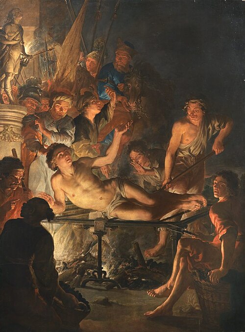 The martyrdom of St Lawrence, 1640, Jacques de l'Ange