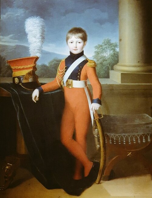 Portrait en pied d’enfant en uniforme de lancier, 1814, Jeanne-Élisabeth Chaudet