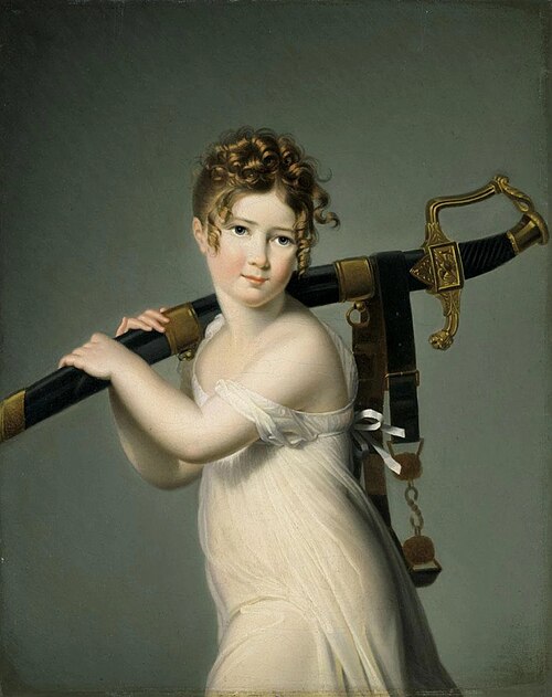 Jeune fille tenant le sabre de son père, 1816, Jeanne-Élisabeth Chaudet