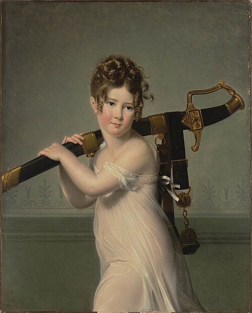 Portrait d'enfant portant le sabre de son père, 1816, Jeanne-Élisabeth Chaudet