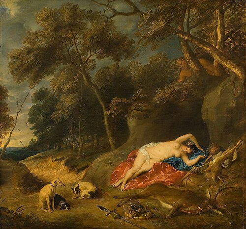 Landscape with Diana Resting, 1640, Frans Wouters