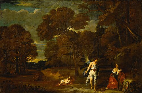 Landscape with Hagar and the angel, 1648, Frans Wouters