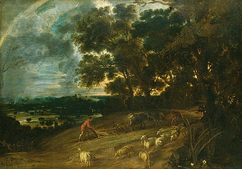 Landscape with a Rainbow, 1634, Frans Wouters