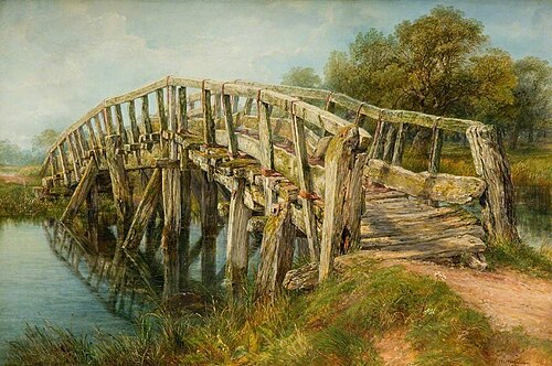 The Ladder Bridge, Weeping Cross, Staffordshire, , Frederick Henry Henshaw