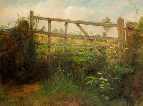 Five Barred Gate At Yardley, 1841, Frederick Henry Henshaw