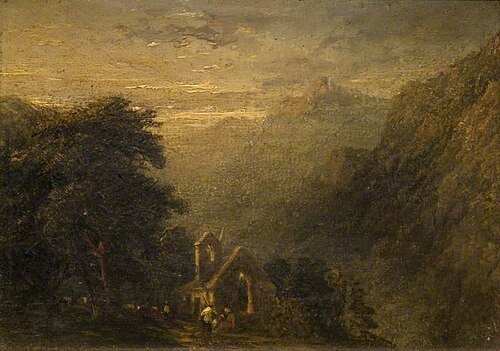 Valle Crucis Abbey, Llangollen, 1840, Frederick Henry Henshaw