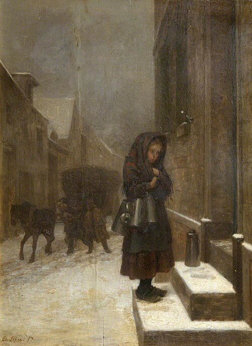 The Little Milkmaid, 1857, Charles Edouard Frère
