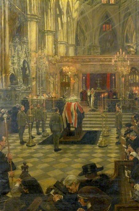 The Funeral Service of Edith Cavell at Westminster Abbey, 15 May 1919, 1919, William Hatherell