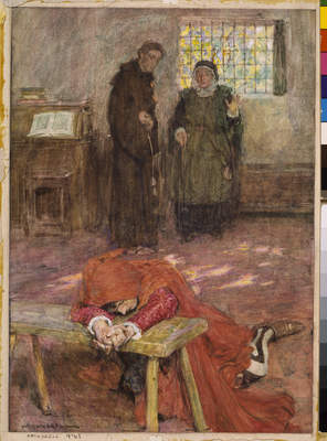 Illustration to Romeo and Juliet Act III, Sc III, 1911, William Hatherell