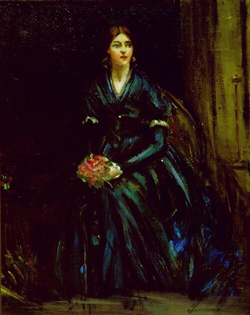 Portrait of a Woman in Blue, , Mina Arndt