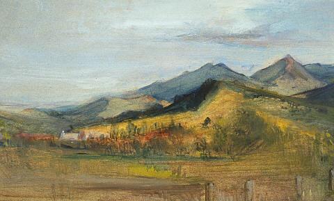 Landscape, Motueka, 1921, Mina Arndt
