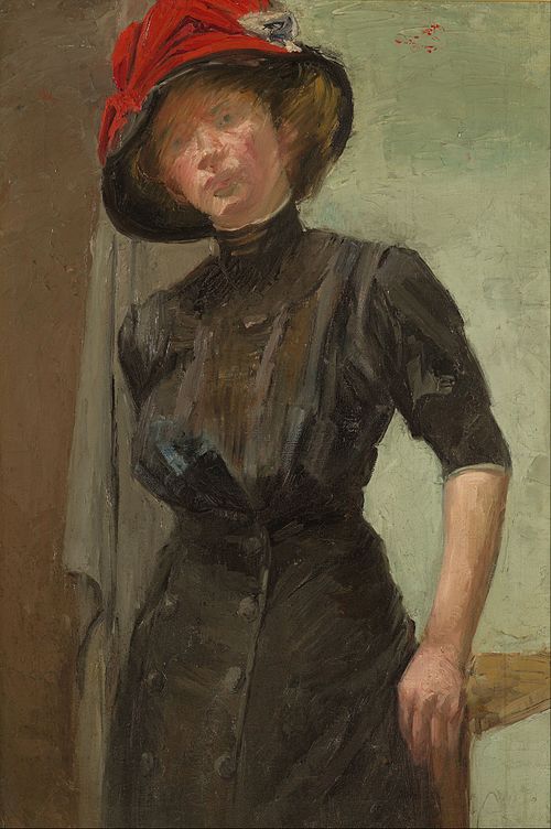 The red hat, 1914, Mina Arndt
