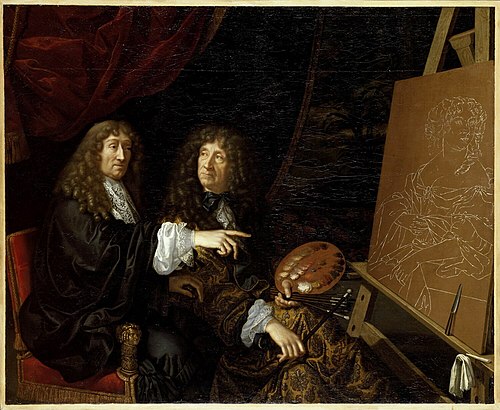 Henri et Charles Beaubrun faisant le portrait de la reine Marie-Thérèse, 1675, Martin Lambert