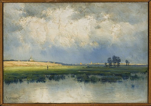 Paysage avec un étang., 1895, Constantin Kryjitski