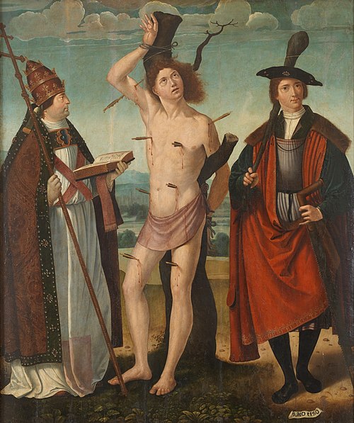 Saints Gregory, Sebastian and Thyrsus, 1501, Juan de Borgoña le jeune