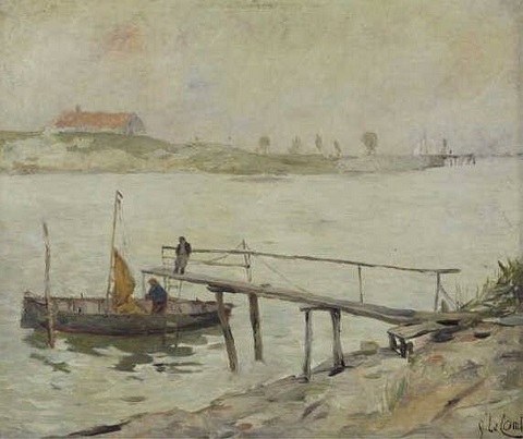 Pier (Early Morning), 1860, Adolf le Comte