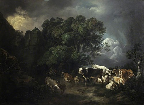 Animals sheltering in a Storm, 1800, Anne Margaret Coke Anson
