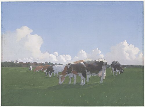 Grazing cows in a meadow, 1900, Jan Voerman
