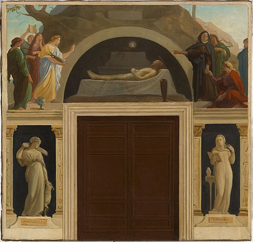 Esquisse pour la chapelle de la Sorbonne : Le Christ au tombeau, 1872, Louis Charles Timbal