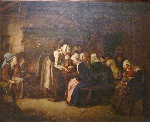 Marchande de crêpes à Quimperlé, 1866, Jean-Baptiste Jules Trayer