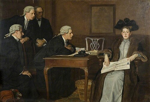 Defendant and Counsel, 1895, William Frederick Yeames