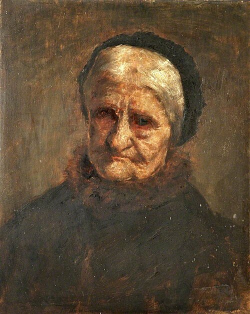 Head of an Old Woman, , Percy Bigland