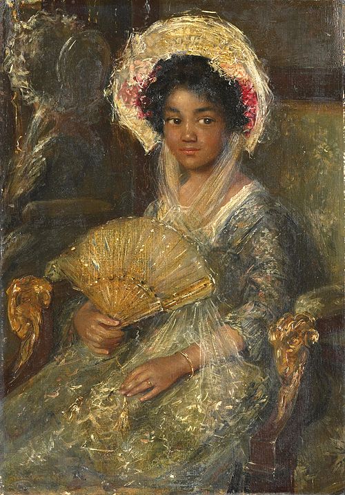 Jeune Femme à l'éventail, 1895, Simon Maris