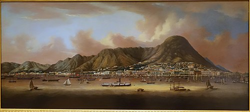 View of the City of Victoria, Hong Kong, by Sunqua, 1857, Sunqua