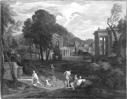 Arcadian Landscape with Temple, 1692, Pieter Rijsbraeck